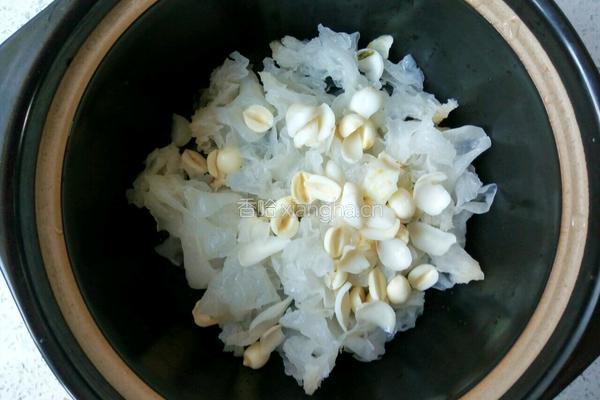 雪耳莲子羹的做法图解4