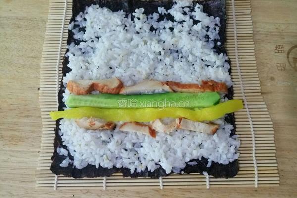 烤鸡肉寿司卷的做法图解13