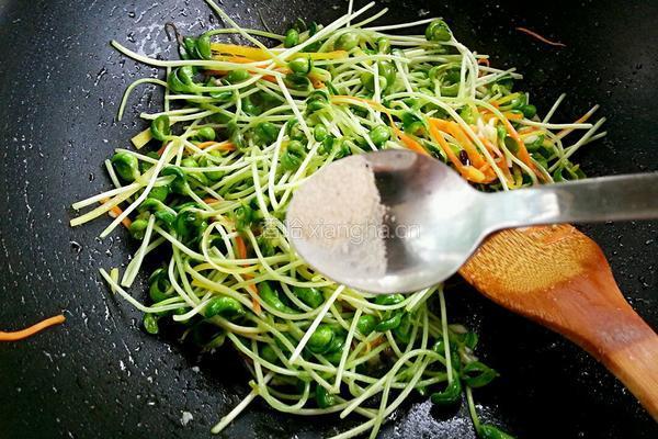 素炒豌豆苗的做法图解6