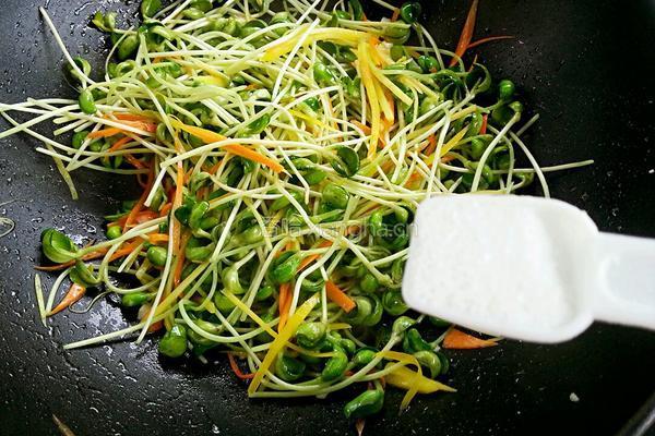 素炒豌豆苗的做法图解7
