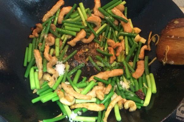 肉丝炒蒜苔的做法图解13