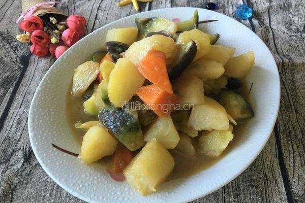 土豆炖圆茄子的做法图解10