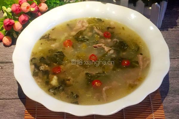 酸菜肉丝米粉汤的做法图解6