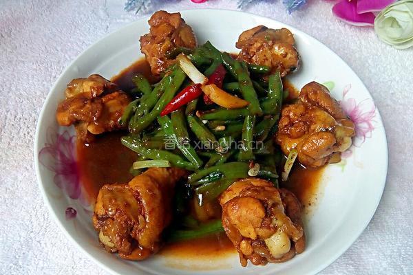 鸡腿炖豆角的做法图解10