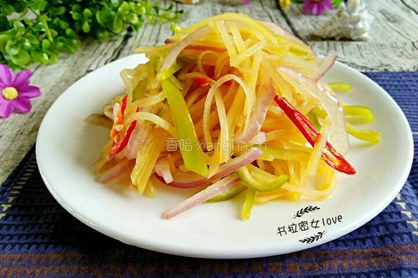 凉拌洋葱土豆丝的做法图解8