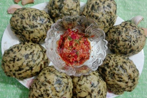 红薯叶窝窝头的做法图解6