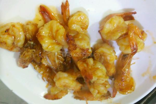 白菜炒大虾的做法图解5
