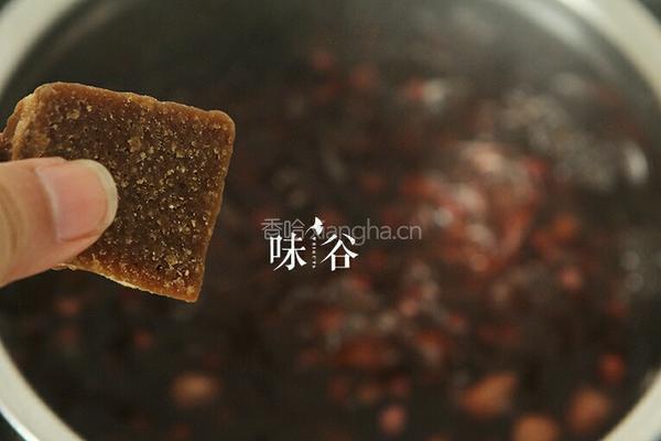花生眉豆红豆糖水的做法图解4