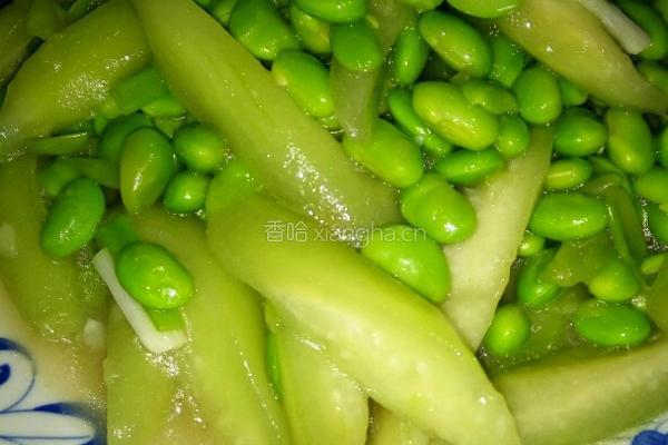毛豆丝瓜的做法图解4