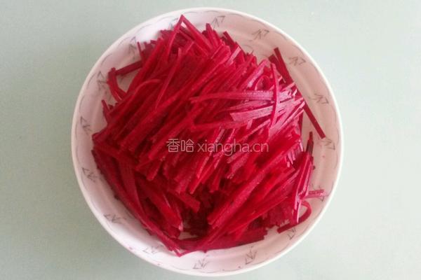 炒紫菜头的做法图解2