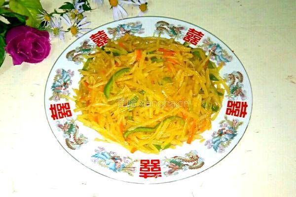胡萝卜丝炒土豆丝的做法图解7