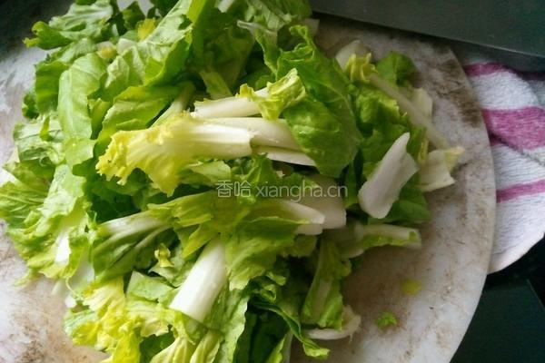 小白菜炒香菇的做法图解4