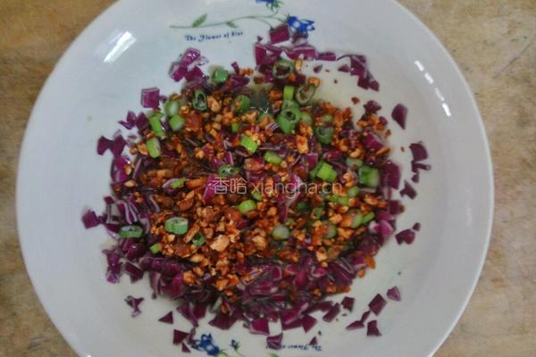花生紫甘蓝煎饼的做法图解8