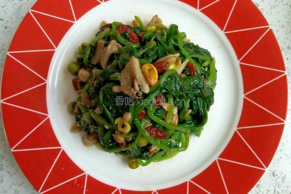 八宝菠菜的做法图解7