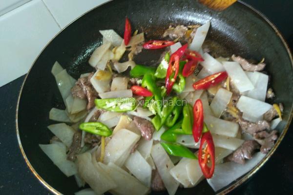 萝卜炒牛肉的做法图解7