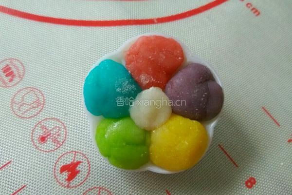 彩色冰皮月饼的做法图解11