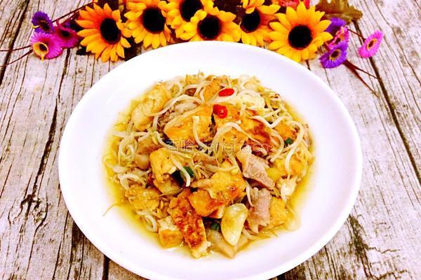 豆芽炒豆泡的做法图解11