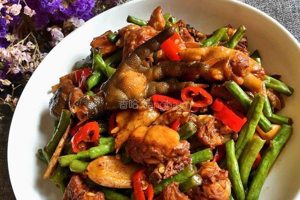 豆角炒仔鸡的做法图解9