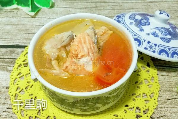 番茄三文鱼头汤的做法图解7