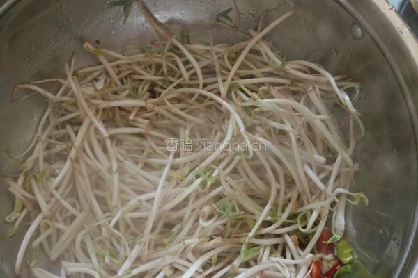 豆芽炒粉的做法图解3