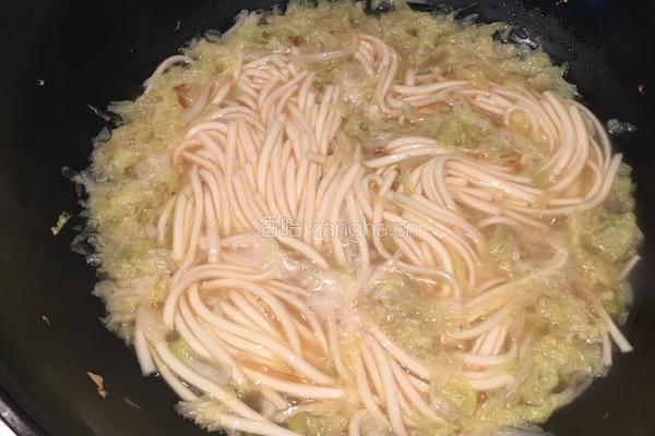 白菜丝热汤面的做法图解8