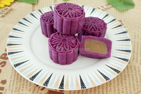 紫薯莲蓉月饼的做法图解10