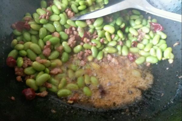 肉末炒毛豆的做法图解8