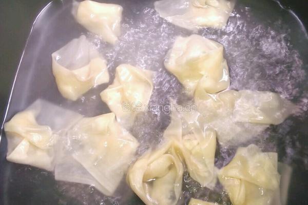 紫菜虾皮猪肉火腿云吞的做法图解6