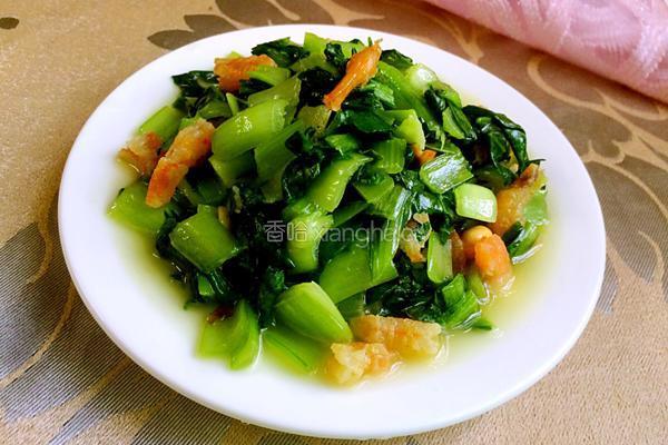 虾米油菜的做法图解10