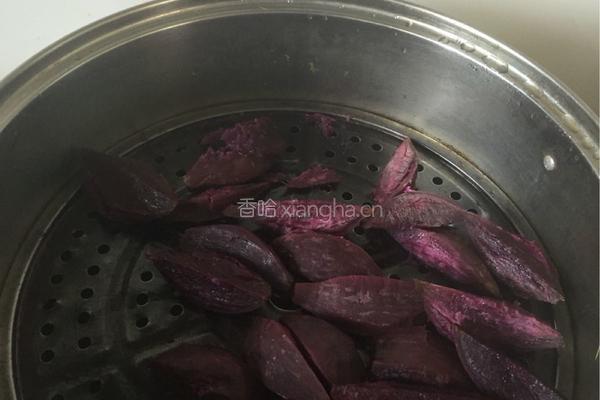 西米紫薯水晶卷的做法图解2