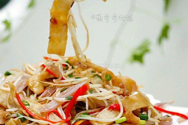 豆芽肉丝炒饼的做法图解14