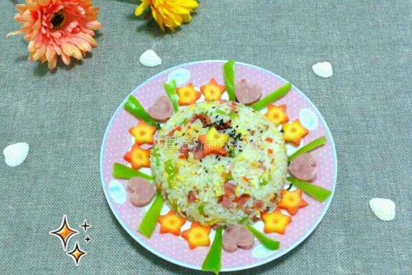 青椒炒饭的做法图解8