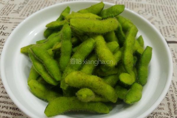 炒毛豆的做法图解2