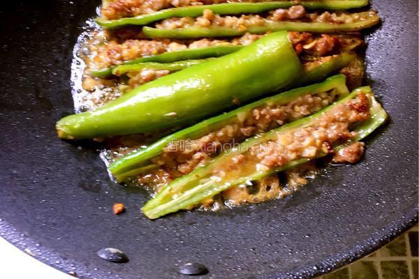 肉酿青椒的做法图解11