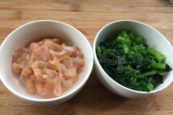 鸡肉菜粥的做法图解6
