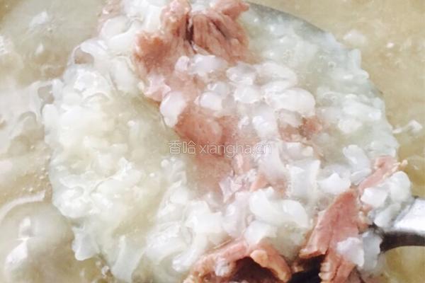 滑蛋牛肉粥的做法图解5
