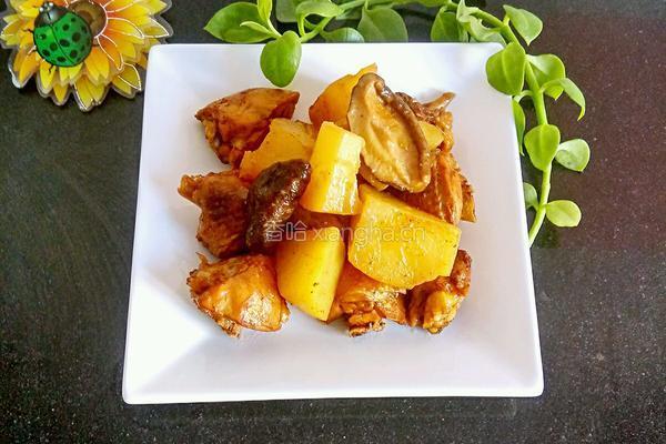 香菇土豆炖鸡肉的做法图解7