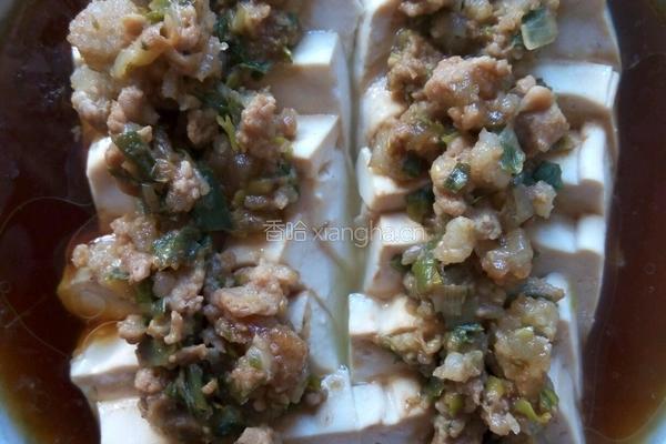 蒸肉沫豆腐的做法图解5