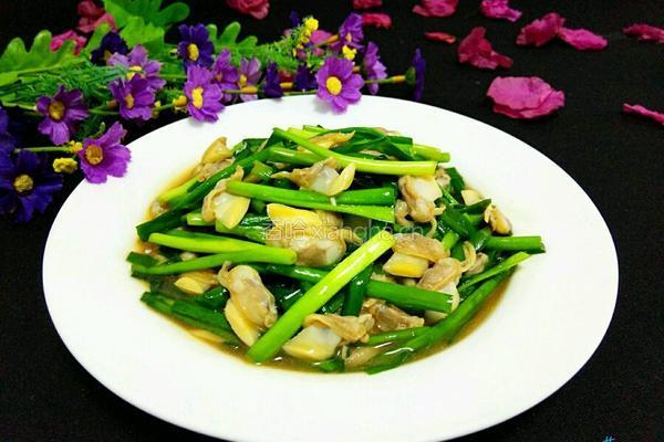 韭菜炒蚬肉的做法图解9