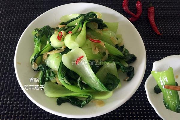 油菜炒虾皮