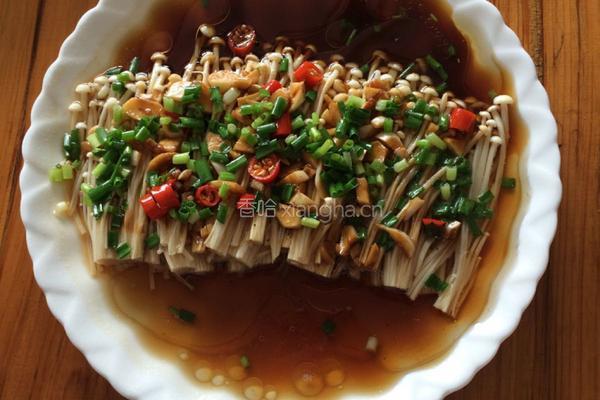 蒜香金针菇（微波炉）的做法图解8