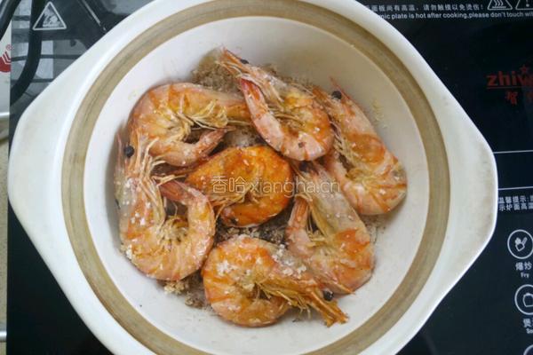 盐焗大虾的做法图解8