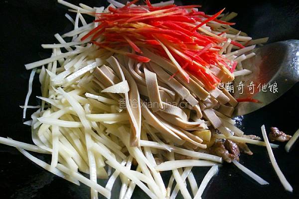 土豆丝炒粉条的做法图解7
