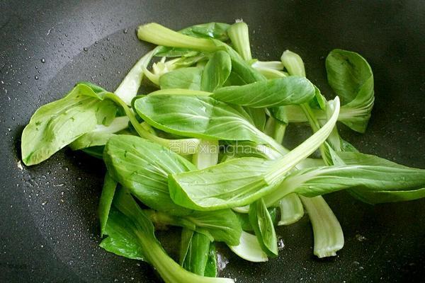 青菜炒鸡蛋的做法图解4