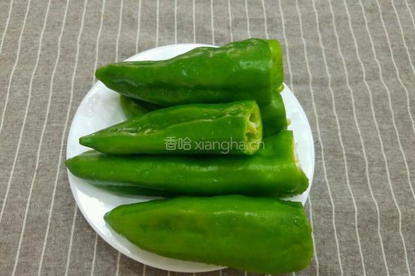辣椒塞肉的做法图解2
