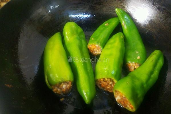 辣椒塞肉的做法图解7