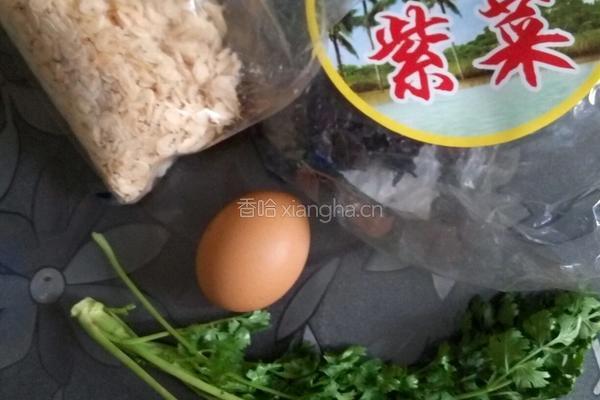 紫菜虾皮鸡蛋汤的做法图解1