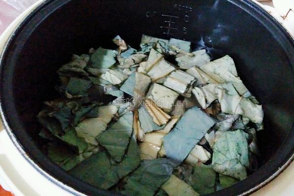 荷叶粗粮粥的做法图解3