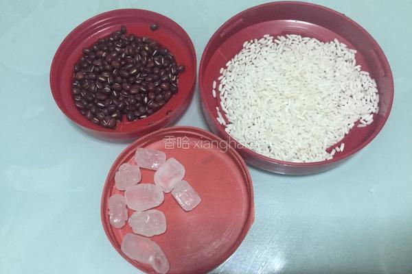 红豆糯米粥的做法图解1