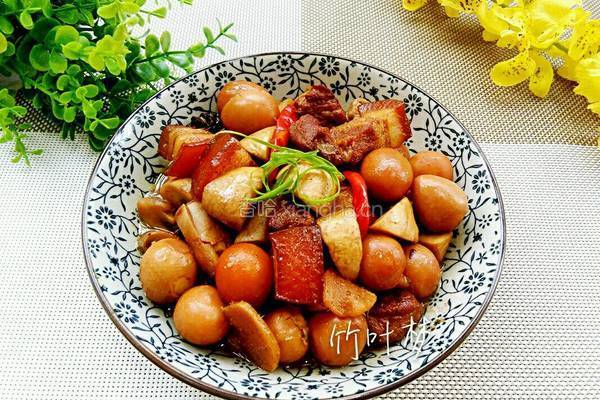 口菇鹌鹑蛋烧肉的做法图解18